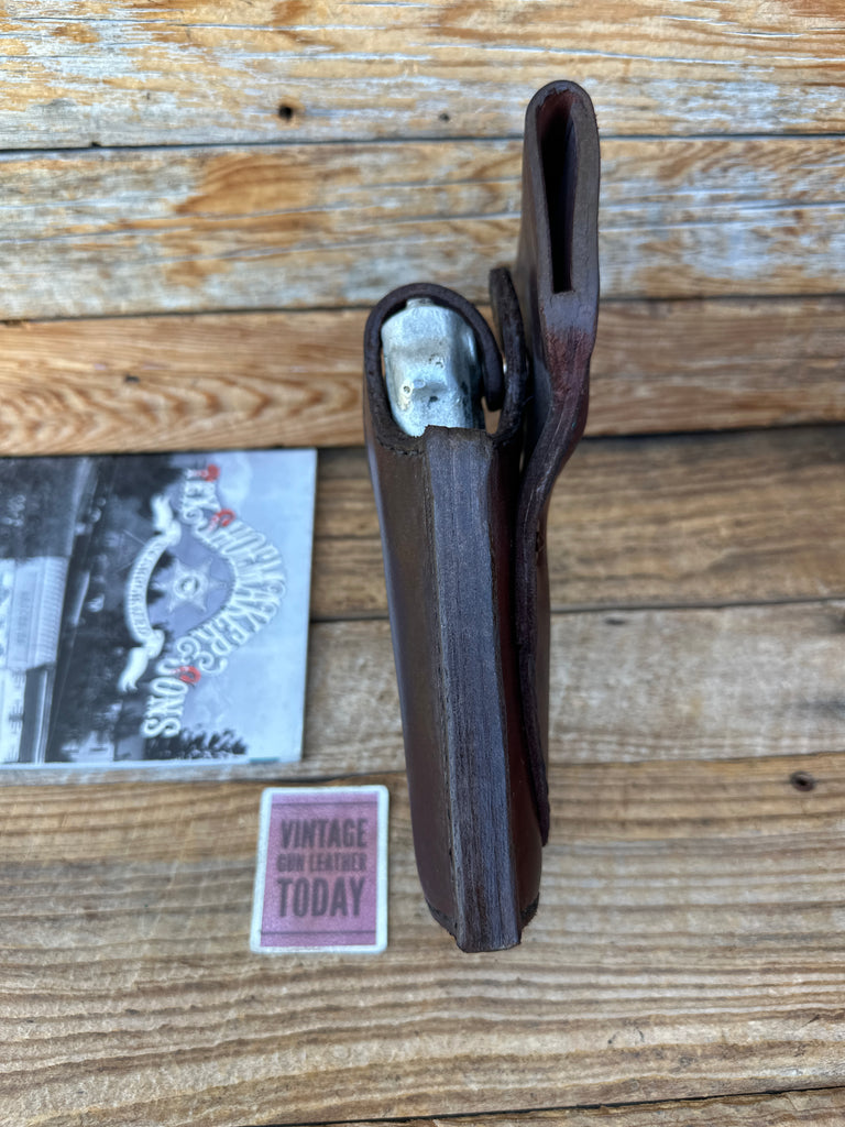 Vintage Tex Shoemaker N23H Lined Hanger Holster For S&W 469 669 Cordovan Brown