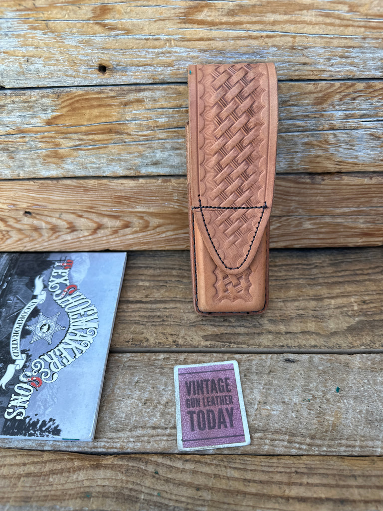 Tex Shoemaker Brown Basket Stamp Single Magazine Carrier For S&W 645 P220 1911
