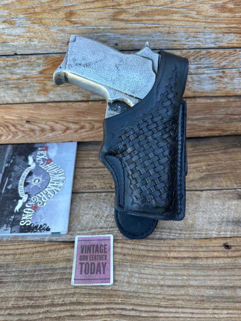 Tex Shoemaker Black Plain Leather N23 PL Paddle Holster For S&W 469 669 Right