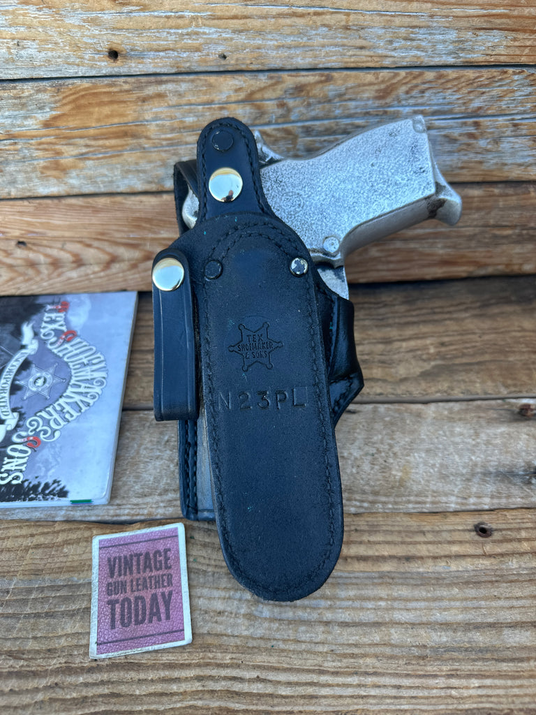 Tex Shoemaker Black Plain Leather N23 PL Paddle Holster For S&W 469 669 Right