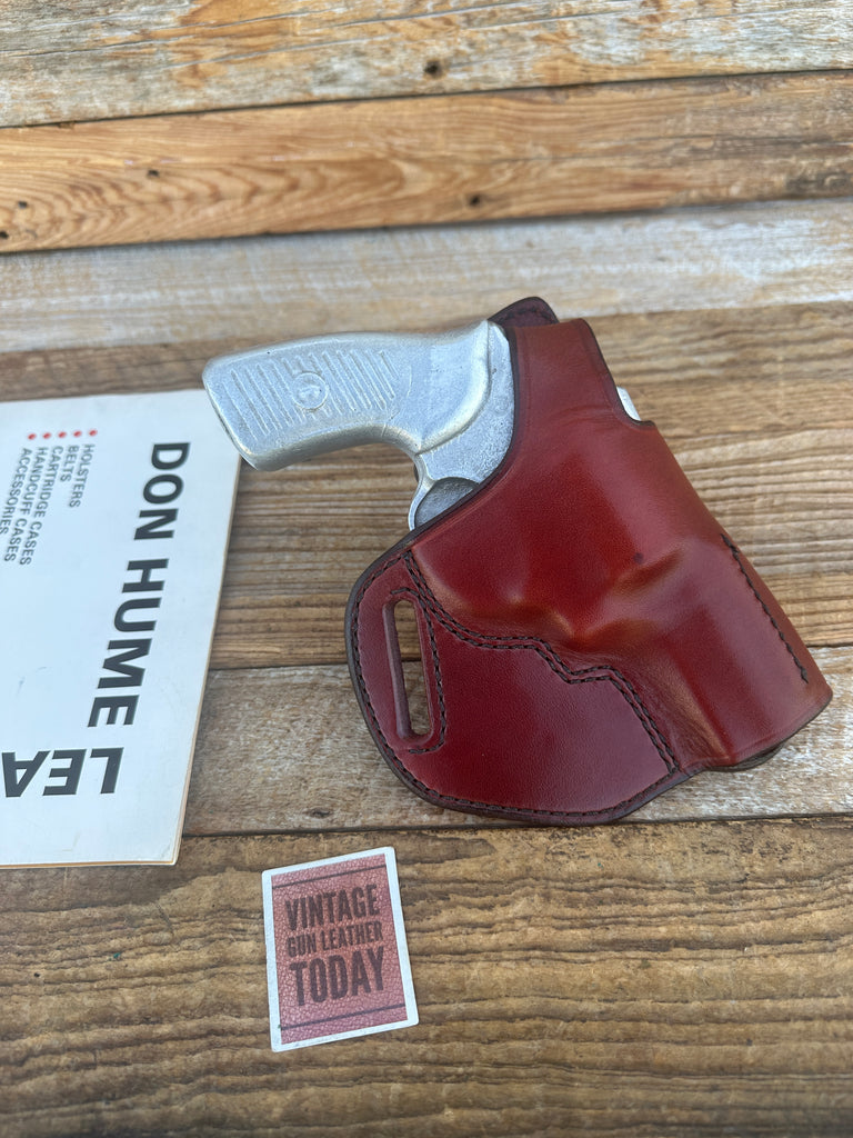 Vintage Don Hume Brown Leather Cross Holster For Ruger SP 101 2 1/4" Right
