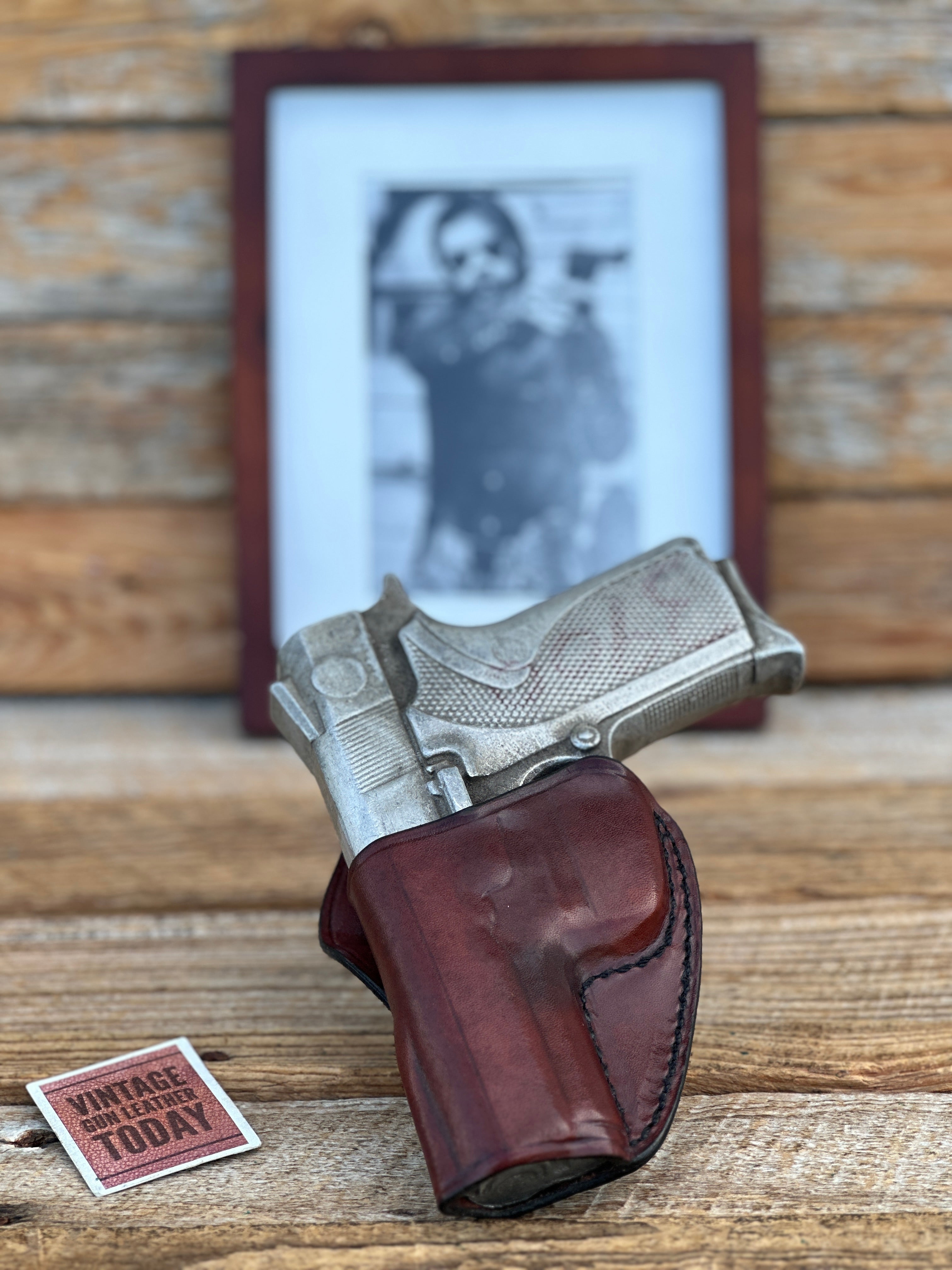 Vintage Ken Null OWB SSS Brown Horsehide Leather Holster For S&W 3954 ...