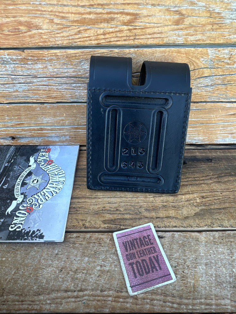 Tex Shoemaker Black Plain Leather  Double Magazine Carrier 645 P220 1911 VH