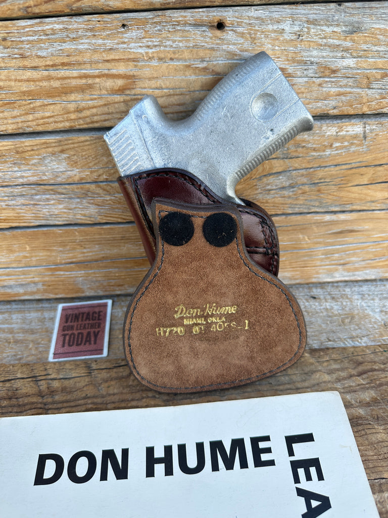 Vintage H720 40FS-1 Don Hume Brown Leather Paddle Holster For S&W SIGMA 9mm