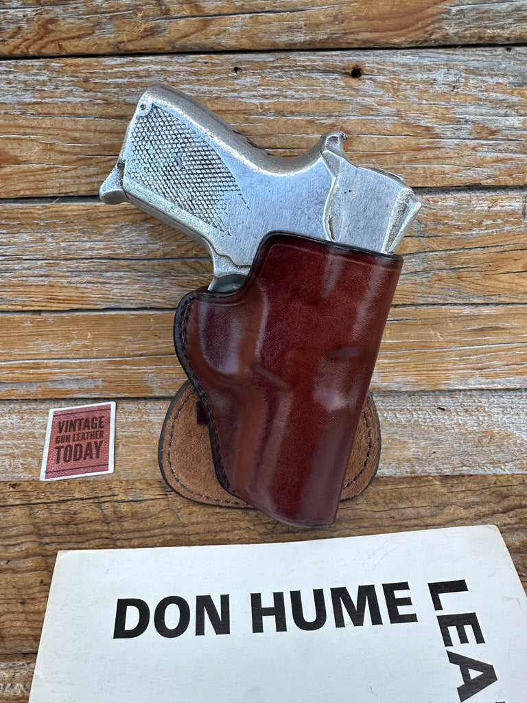 Vintage H720 28R Don Hume Brown Leather OT Paddle Holster For S&W 3953 6904 6906