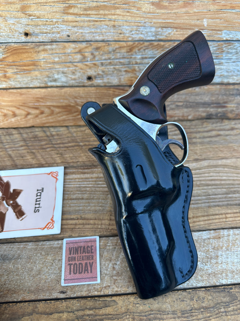 Tauris Black Leather Duty Holster For S&W K Frame Revolver 4" 10 12 15 19 LEFT