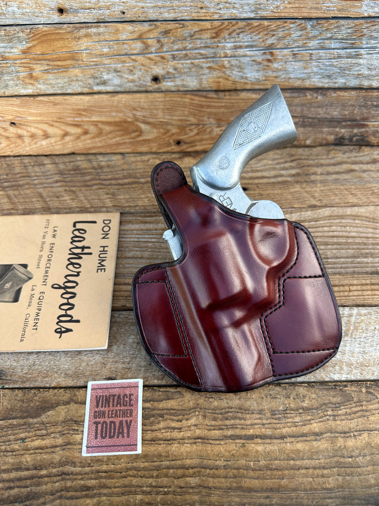 Vintage Don Hume H721 Brown Leather OWB Holster for S&W K 10 Ruger Speed Service