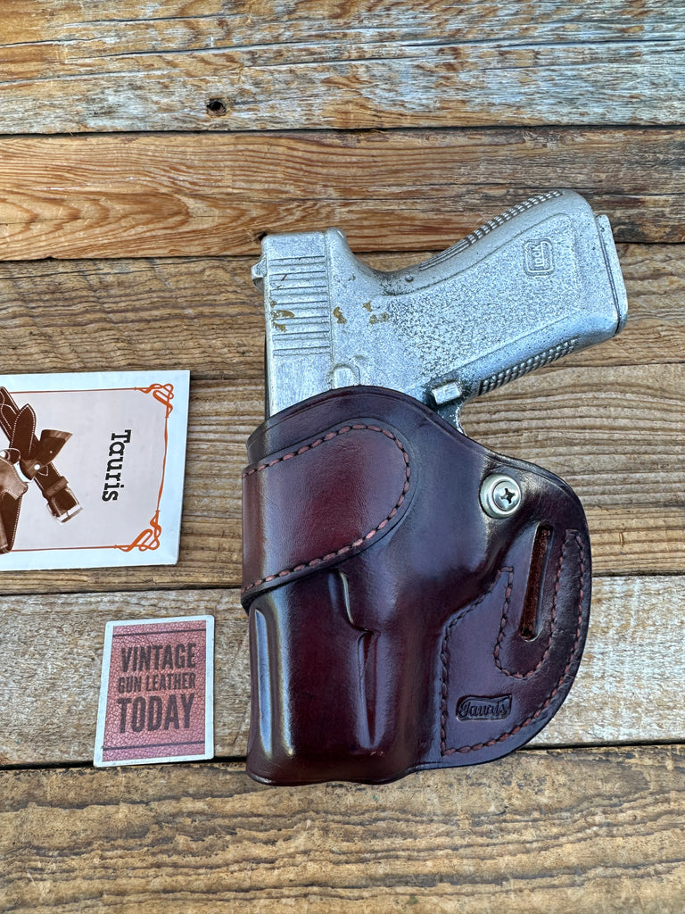 Tauris High Ride Holster Mahogany Leather OWB Holster For GLOCK 19 23 32 LEFT