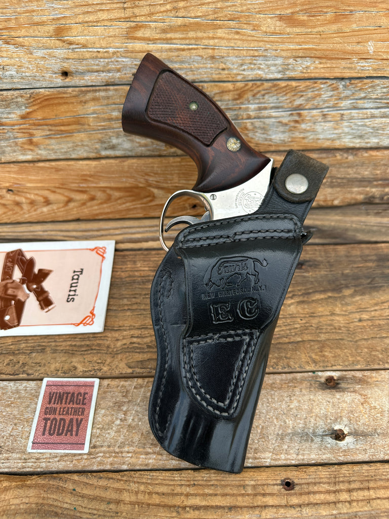 Vintage Custom Tauris Taurisano Black Leather OWB Holster For S&W L 686 586