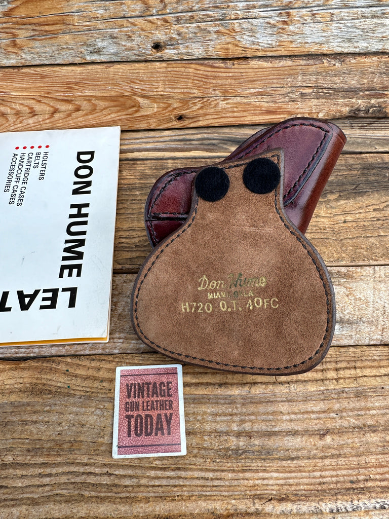 H720 40FC Don Hume Brown Leather Paddle Holster For S&W SIGMA Compact 40C 9C 9V