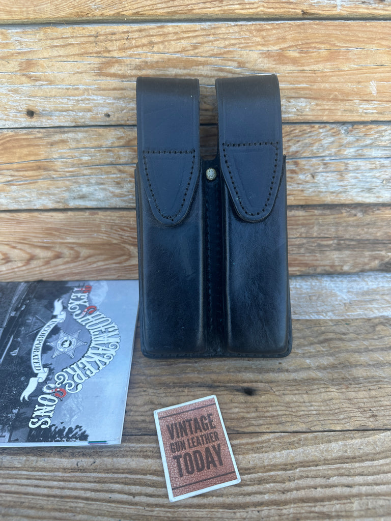 Tex Shoemaker Black Plain Leather Magazine Carrier For Sig P226 Extended Mags #1