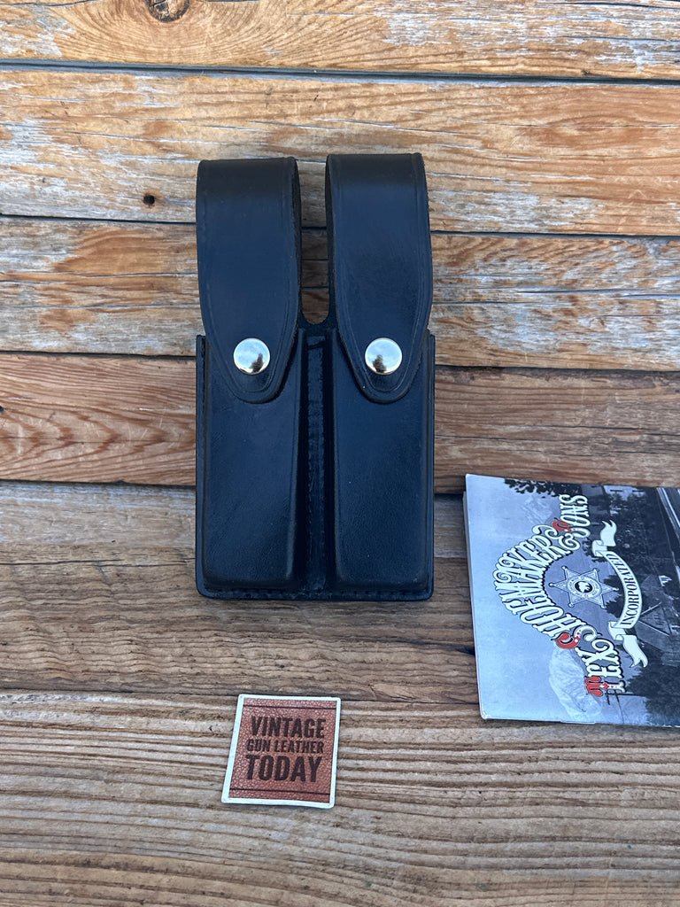 Tex Shoemaker Black Plain Leather Magazine Carrier For Sig P226 Extended Mags #2