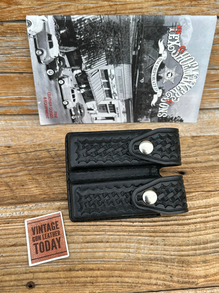 Vintage Tex Shoemaker Black Basket Double magazine Carrier For H&K P7 P7M8 P239,