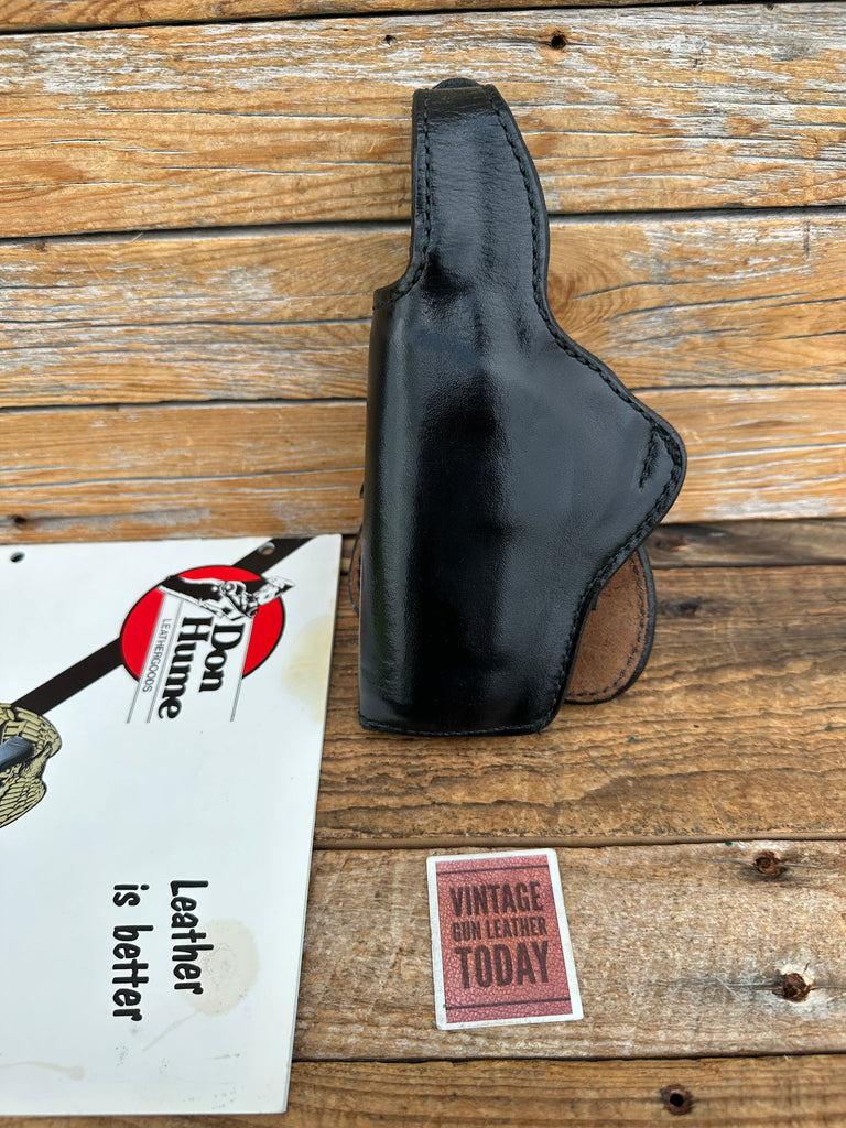 Vintage Don Hume H720 Black Leather Paddle Holster For Ruger P85 P89 P89DC