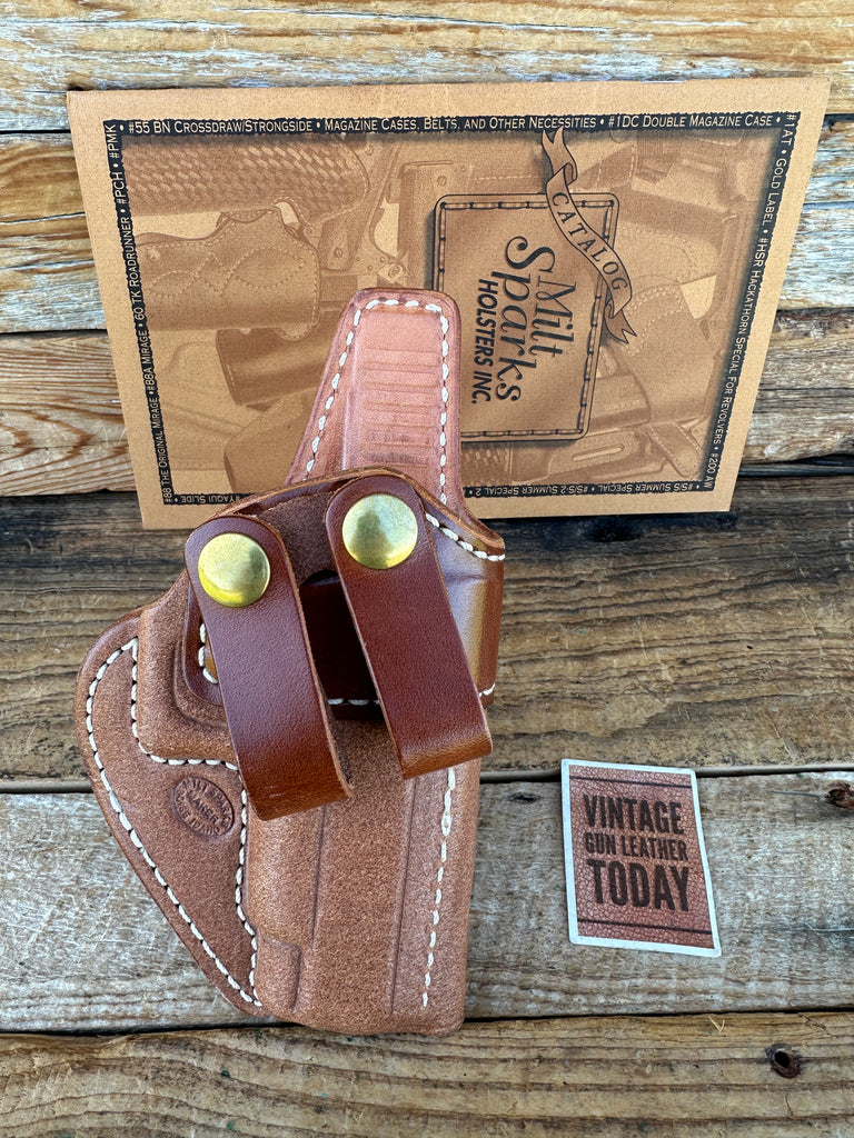 Milt Sparks Brown Leather Summer Special II IWB Holster for GLOCK 48 Right