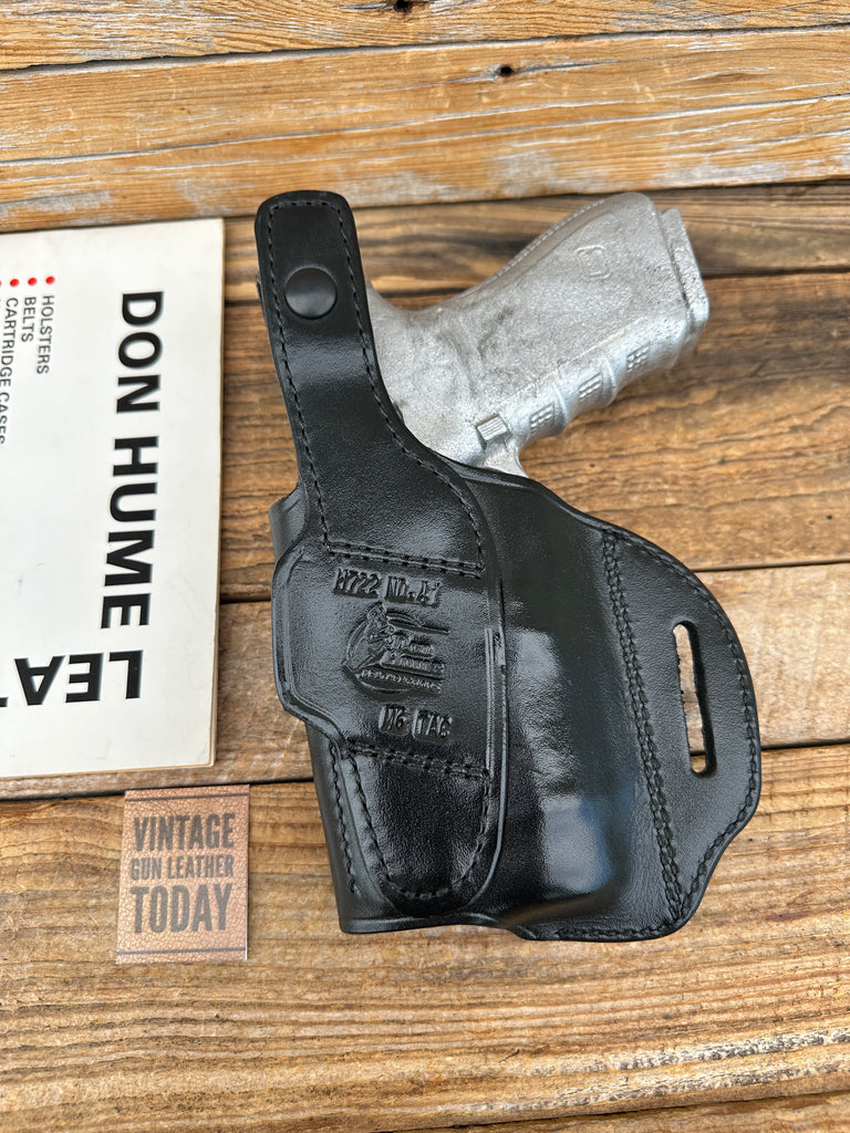 Don Hume H722 Black Leather Holster For GLOCK 20 21  with Streamlight M6  Light