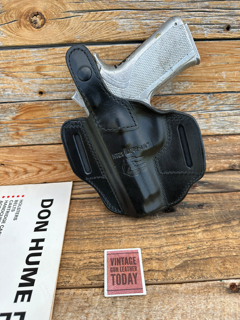 Vintage Don Hume H721 Black Basket Leather OWB Holster for S&W 4566 Round