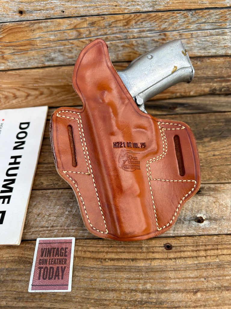 Vintage Don Hume H721 Brown Leather Tanfoglio TZ 75 Open Top OWB Holster