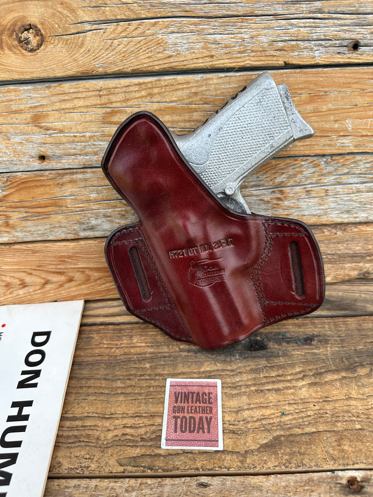 Vintage Don Hume H721 Brown Leather Open Top Holster For S&W 3913 TSW 3913T