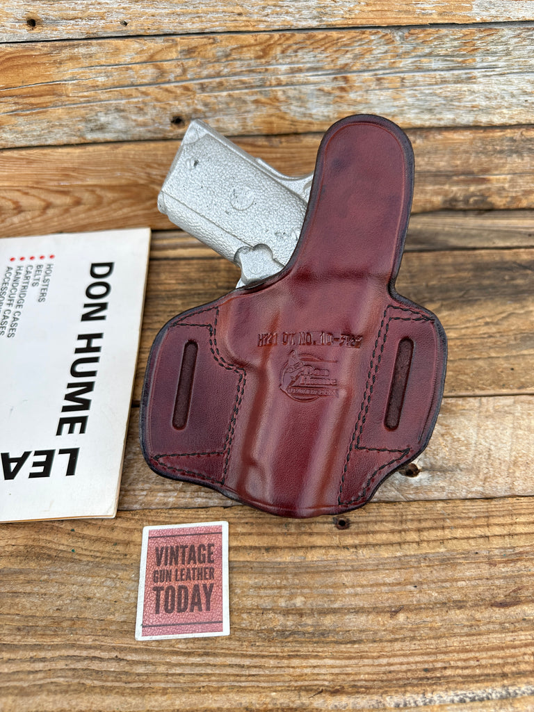 Vintage Don Hume H721 Brown Leather Open Top Holster For Colt Officers 1911