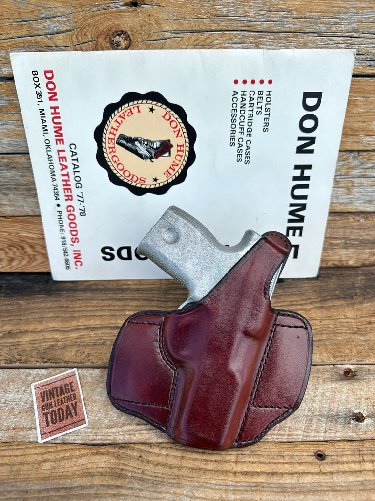 Vintage Don Hume Black Leather H721 40FS-1 OWB Holster For SIGMA SW9M