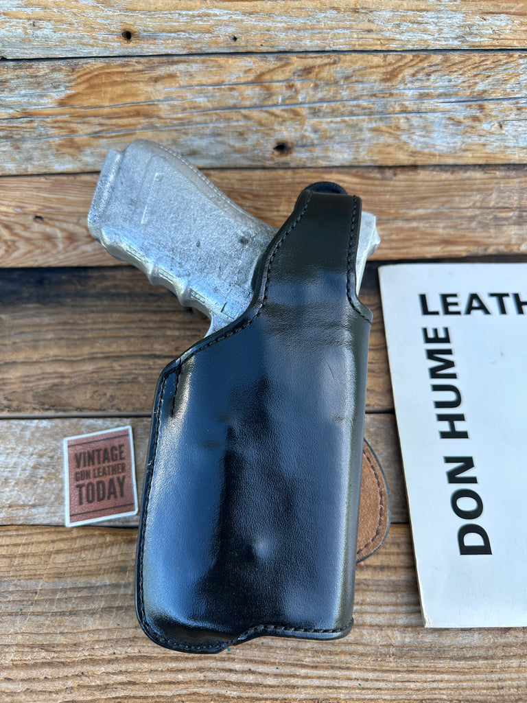 Vintage H720 41 Don Hume Black Leather Paddle Holster For GLOCK G20 G21 M6 TAC