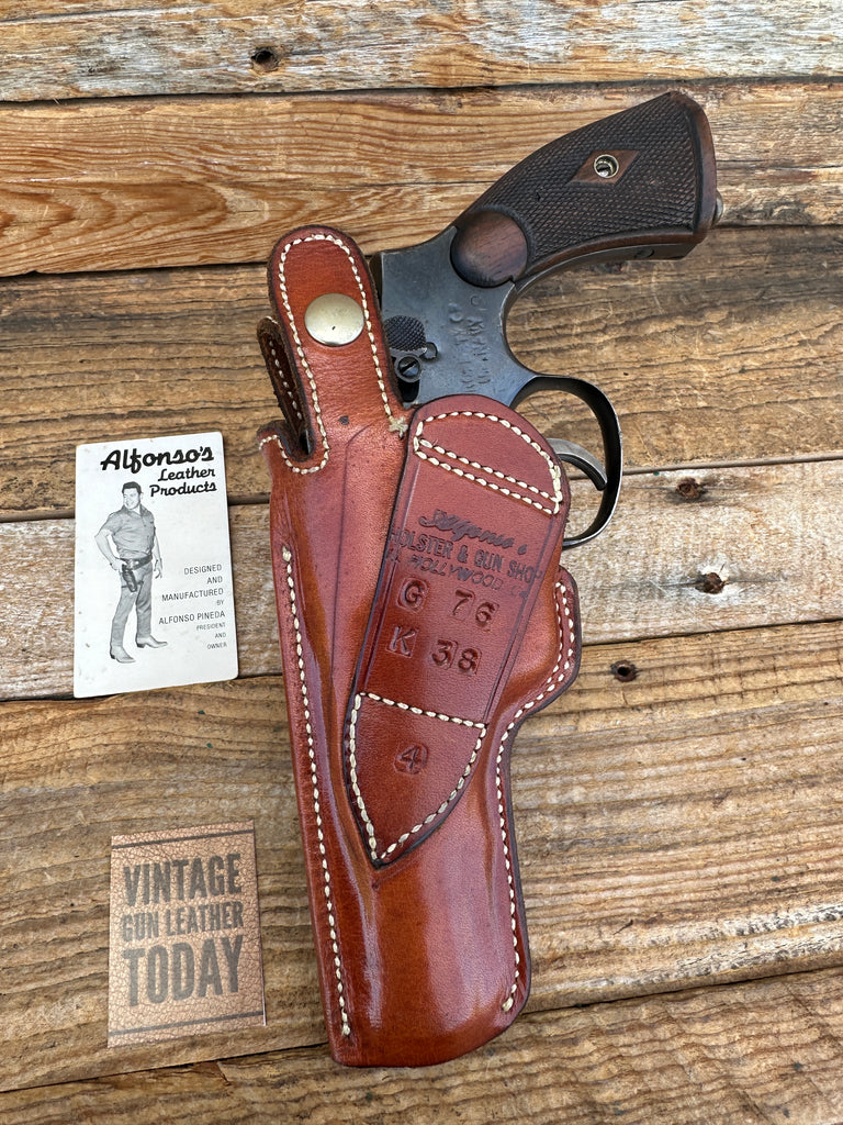 Alfonsos Of Hollywood Leather Lined OWB IWB Holster for Smith S&W K 4" 10 M&P