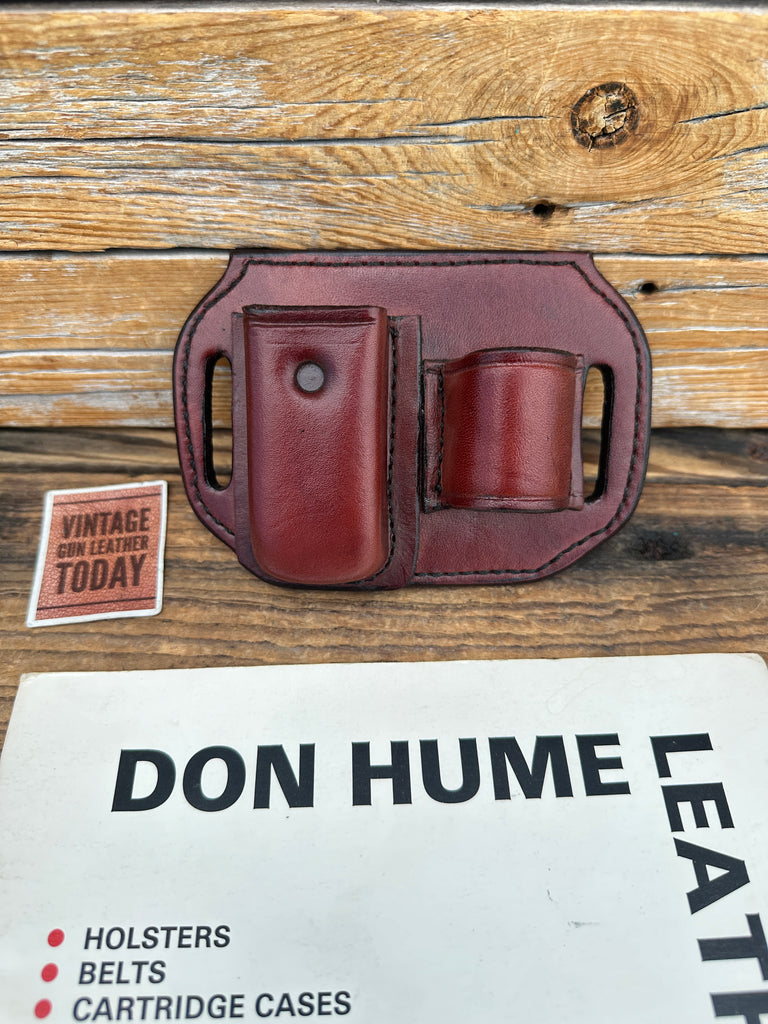 Don Hume Brown Leather Magazine / Light Carrier For GLOCK SIG HK XDM G31