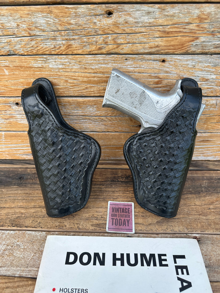 Vintage Don Hume Black OWB Basket Leather Holster For Smith Wesson 4006 5906 TSW