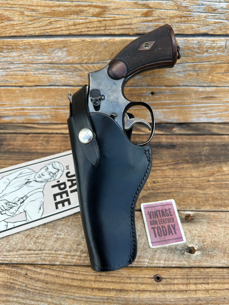 Vintage JAY PEE Black Leather Left Draw OWB Holster For S&W Mod 10 M&P Revolver