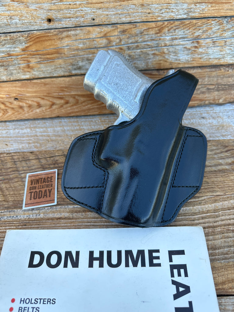 Vintage Don Hume Black Leather H721 OWB Holster For GLOCK G29 G30