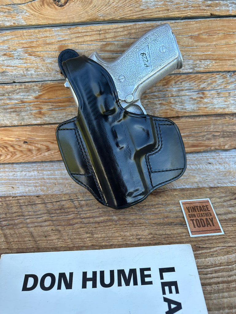 Vintage Don Hume H721 Black Leather CS OWB Holster For SIg P228 R P229 R w/ Rail