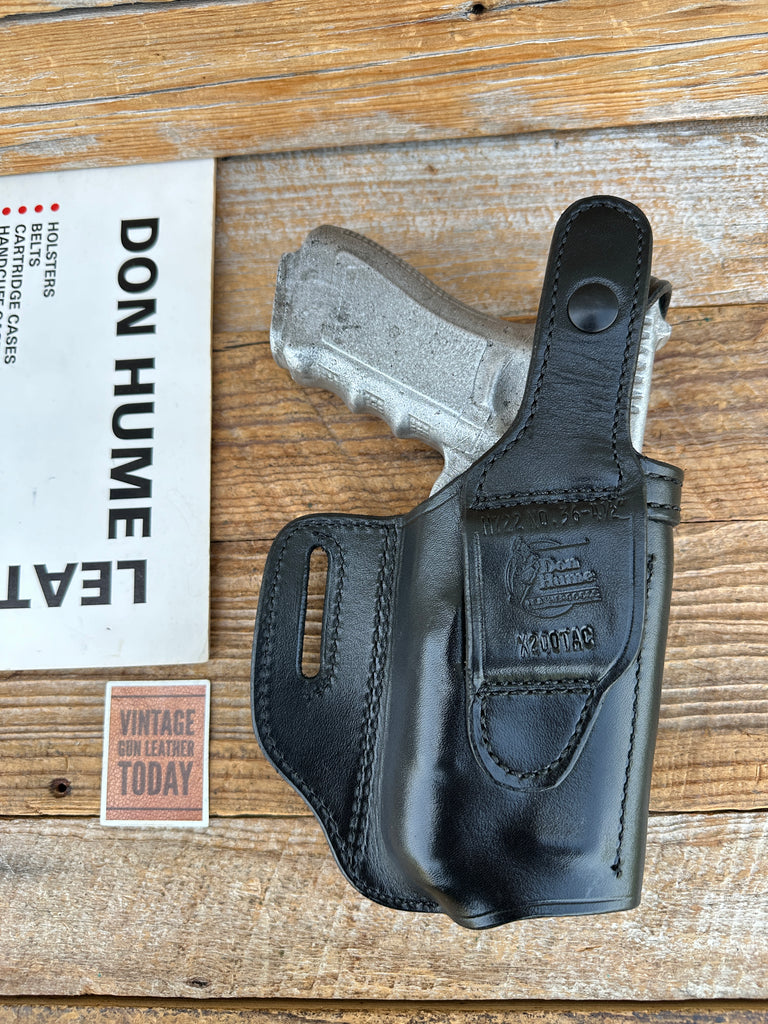 Don Hume H722 Black Leather Holster For GLOCK 17 22 31 w/ x200 Surefire Light