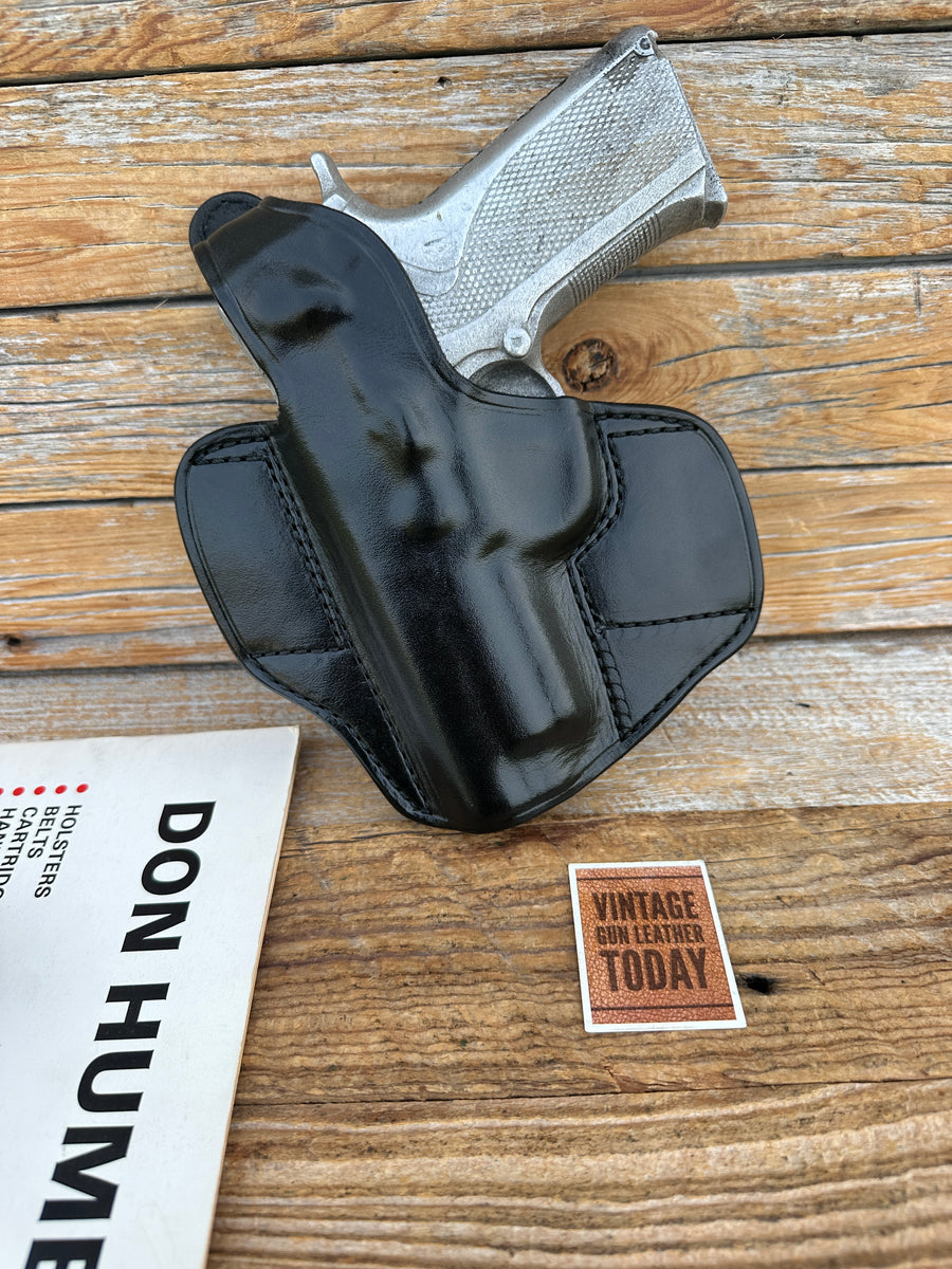 Vintage Don Hume H721 40T Black Leather OWB Holster For S&W 4006 5906 ...