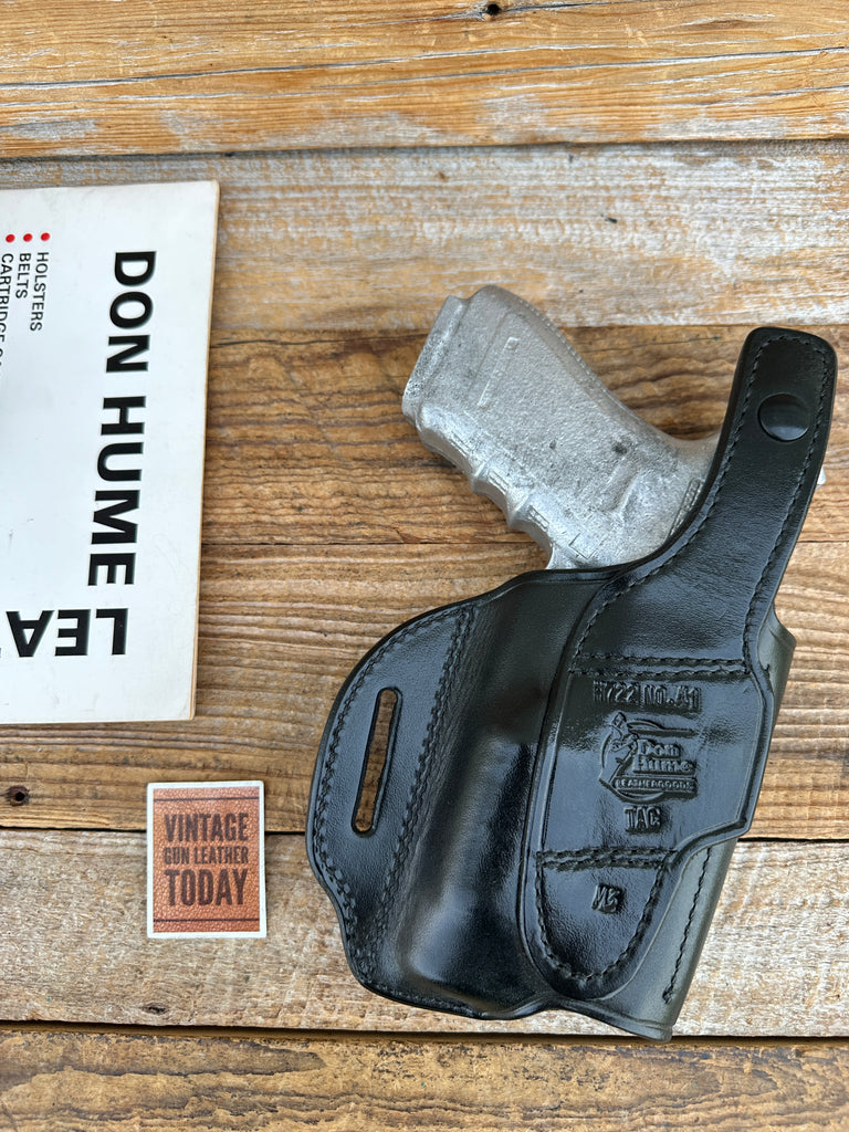 Don Hume Black Leather Holster for GLOCK 20 21 w/ Streamlight M3 TAC Light
