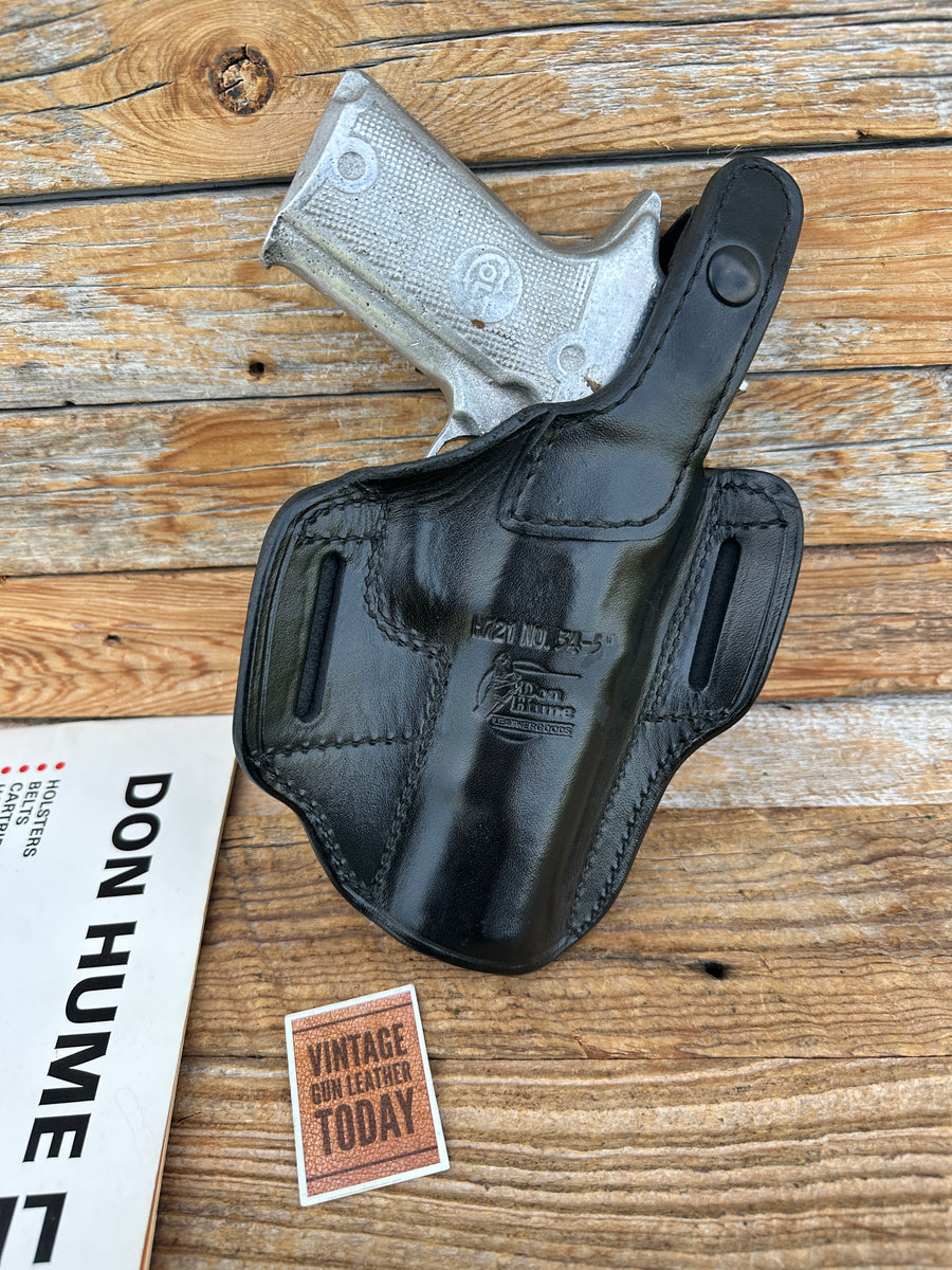 Vintage Don Hume H721 34-5 Black Leather OWB Holster For Colt Double E ...