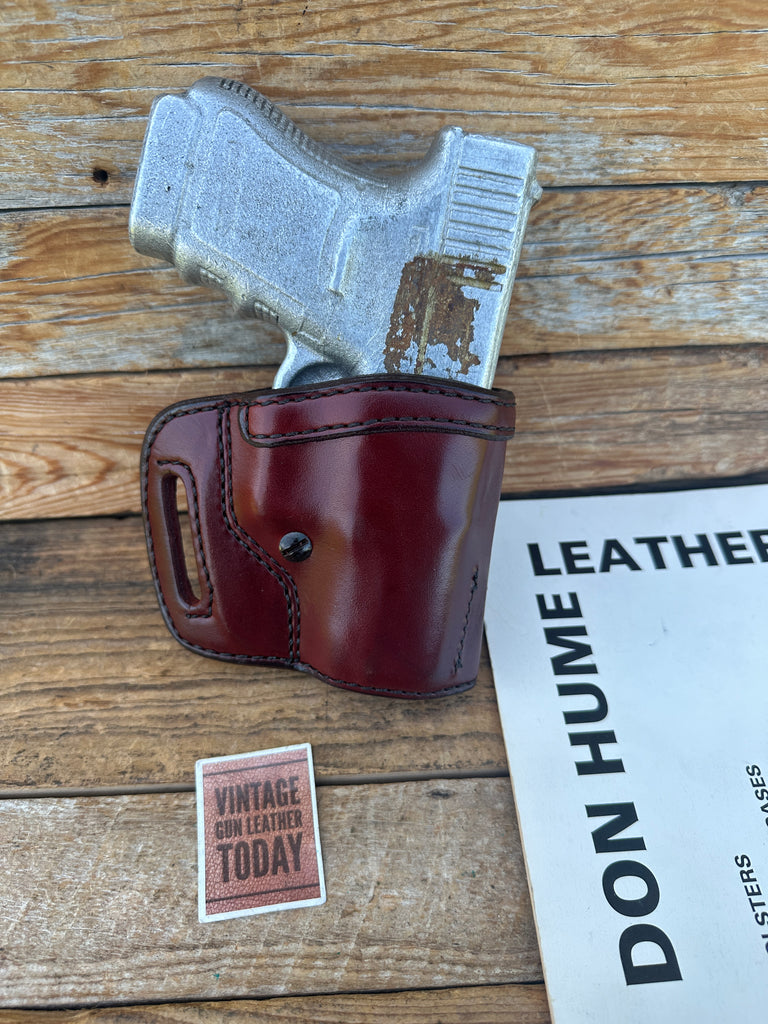 Vintage Don Hume Natural Brown Leather OWB Holster 009K For GLOCK G29 G30