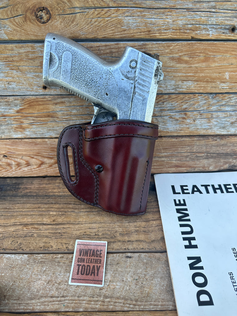 Vintage Don Hume Saddle Brown Leather OWB Holster 009K For USP 40 9mm .357 Sig
