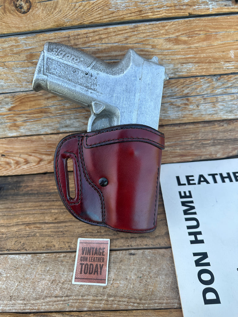Vintage Don Hume Saddle Brown Leather OWB Holster 009K For Sig 2340 Sig Pro