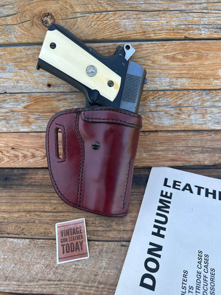 Vintage Don Hume Saddle Brown Leather OWB Holster 009K For Colt 45 1911 Gov. 5"