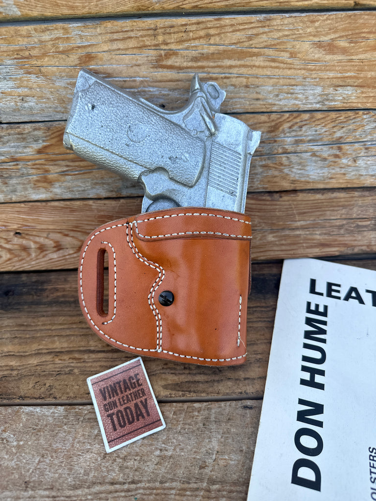 Vintage Don Hume Natural Brown Leather OWB Holster 009K For Colt Officers Model