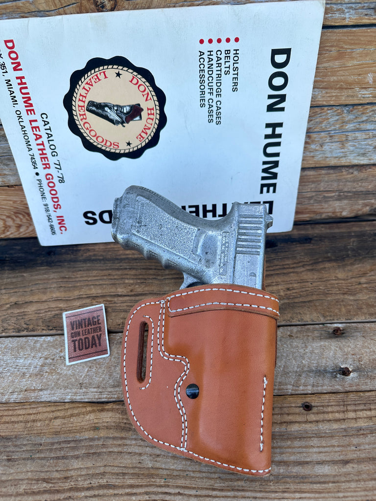Vintage Don Hume Natural Brown Leather OWB Holster 009K For GLOCK 17 22 31