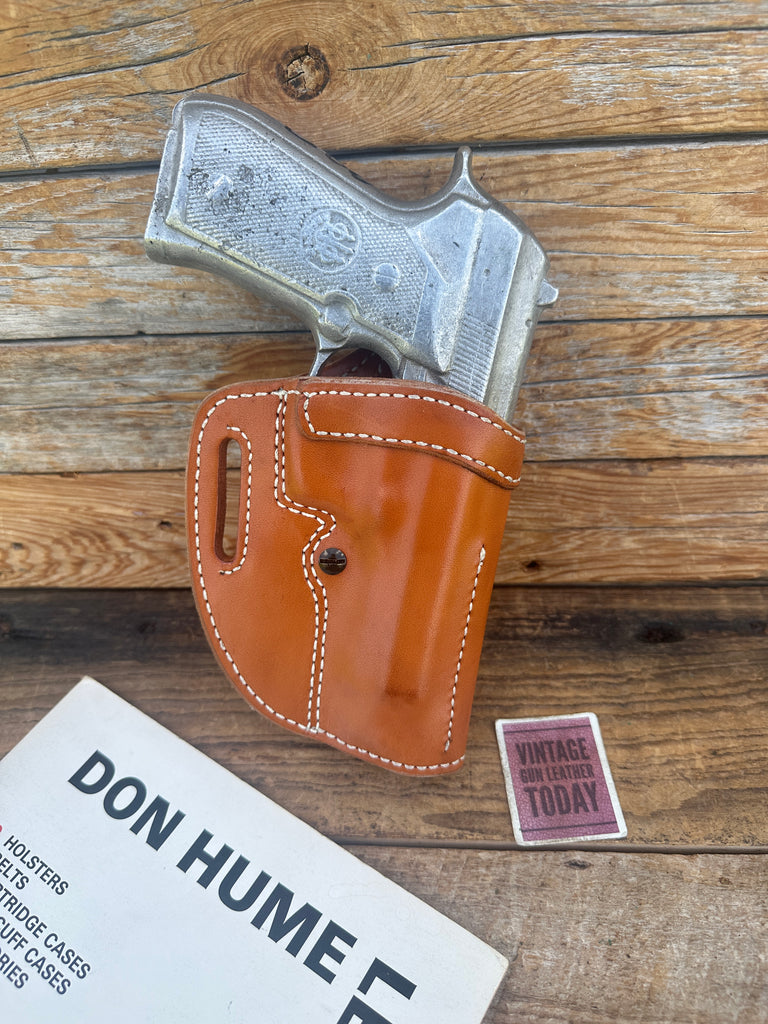 Vintage Don Hume Natural Brown Leather OWB Holster 009K For Beretta 92 92F 96D