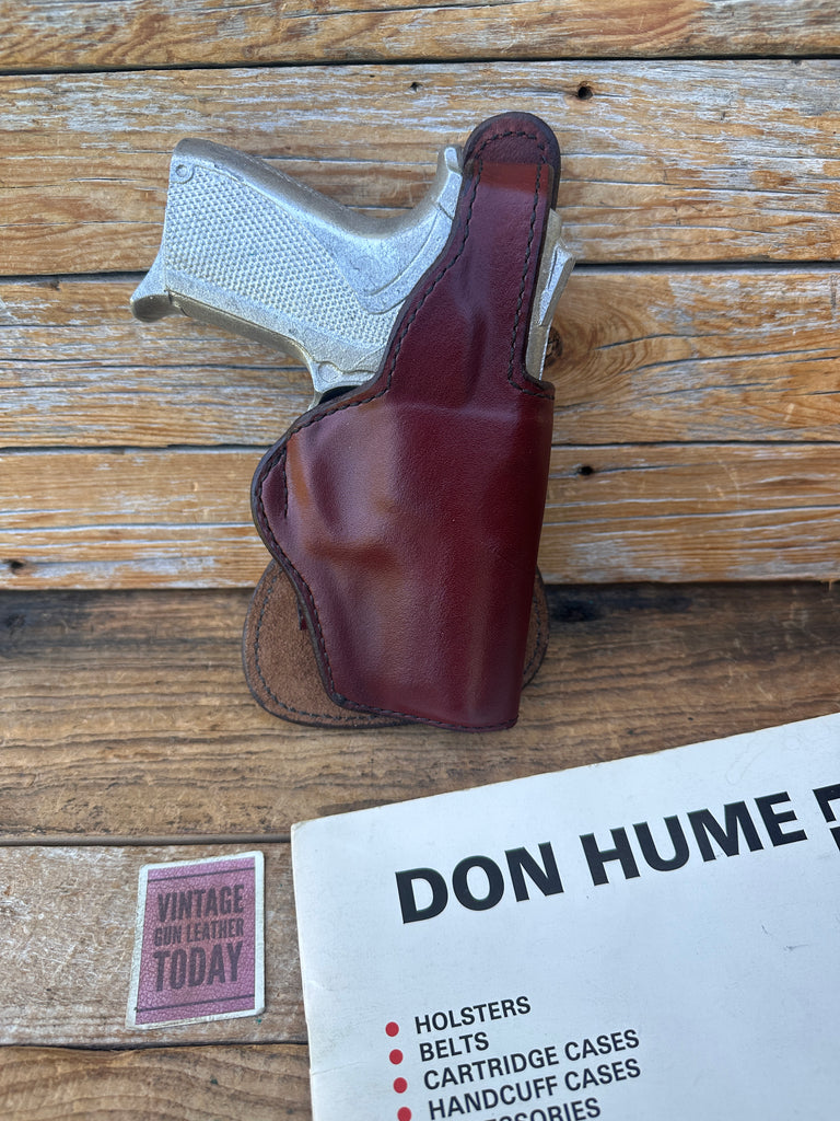 Vintage Don Hume H720 Brown Leather Paddle Holster For S&W 6946 Square Trigger