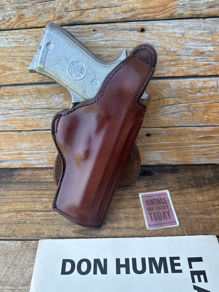 Vintage Don Hume H720 Brown Leather Paddle Holster For Beretta 92 96 Compact