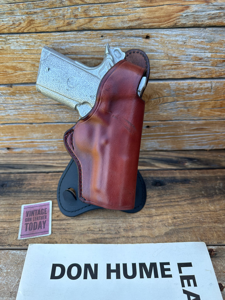 Don Hume H720 Paddle Holster Brown Leather for Colt 45 1911 Officers Model