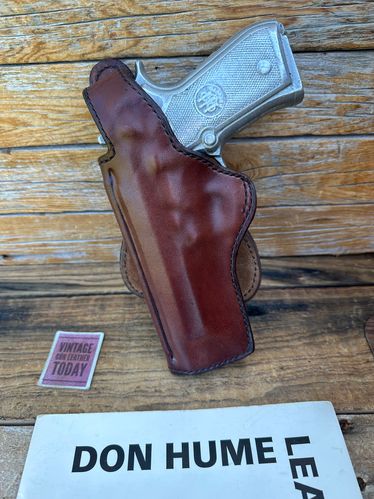 Don Hume Brown Leather Paddle Holster For Beretta 92 92D 92F 92F 92G 92S 96 96D