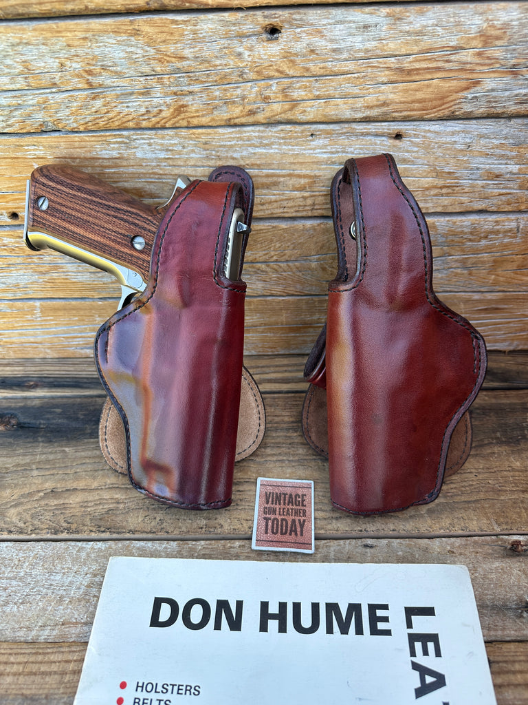 Vintage H720 30R9 Don Hume Brown Leather Paddle Holster For Sig P220R P226R