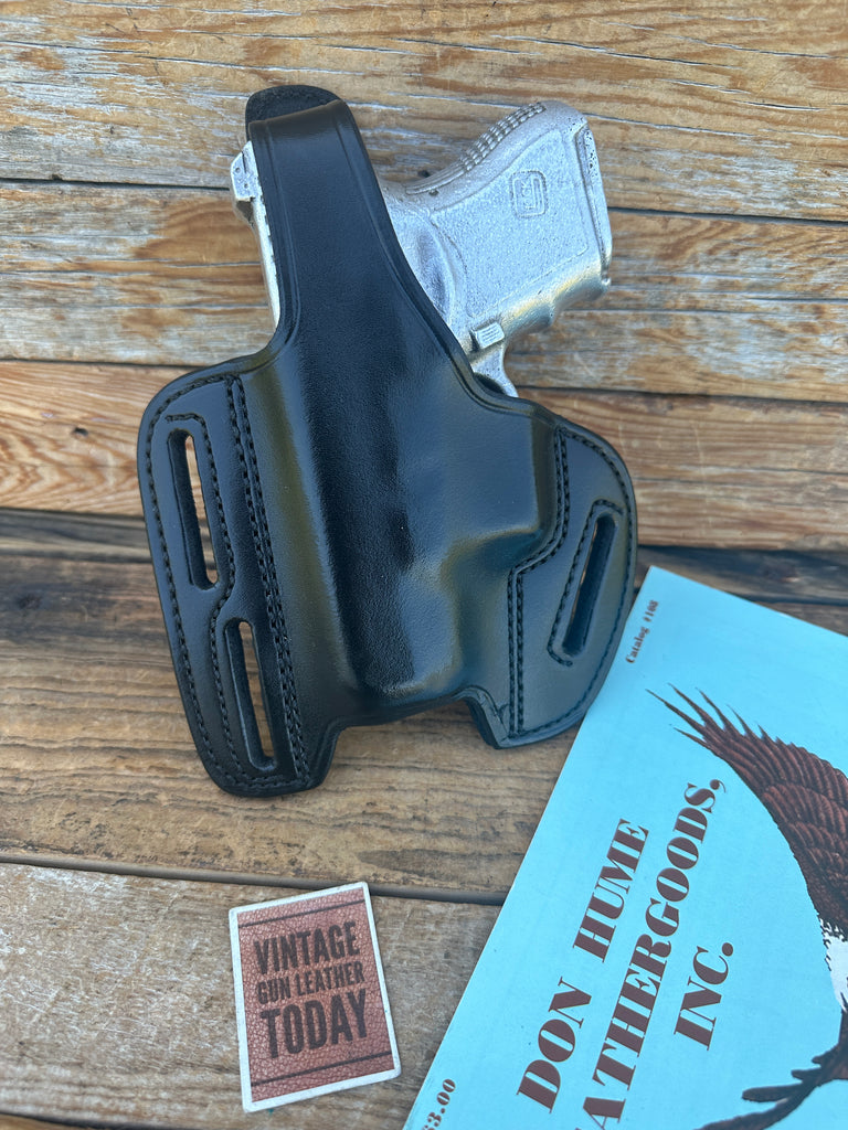 Don Hume SSCD Black leather 3 Slot OWB Holster For GLOCK G26 G27 G33 27 33 26