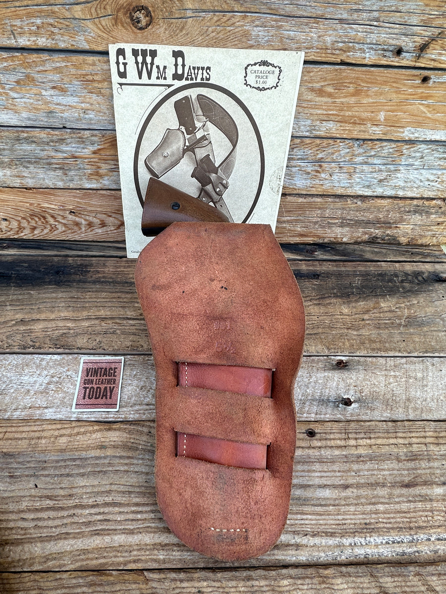 Vintage Davis Calif Brown Leather Western Loop Holster 81 for 5 /2